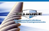 Horizontal Lifeline System Components - relsafe.com · 2 Table of Contents Reliance Horizontal Lifelines : Types of Systems 3 2134 : Bowshackle Retaining Clip 4 3083-12 : Rebar Anchor