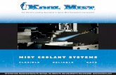 MIST COOLANT SYSTEMS WITH STAINLESS TANKkoolmist.com/uploads/files/file120525115232.pdf · The improved Formula "77" is highly recommended for mistcooling any metal or alloy where