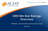 CMS MA Star Ratings Overview - National Health … · CMS MA Star Ratings Overview PRESENTING: ... −For 2016 star ratings there will not be any “fixed” ... the weighted stars