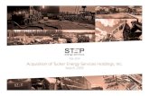 TSX: STEP Acquisition of Tucker Energy Services … · 2018-03-27 · TSX: STEP Acquisition of Tucker Energy Services Holdings, Inc. March 2018