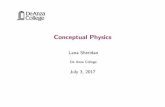 Conceptual Physics - De Anza Collegenebula2.deanza.edu/~lanasheridan/CP10/CP-Lecture1.pdf · • Conceptual Physics, 11th Edition, Hewitt Other suggested books