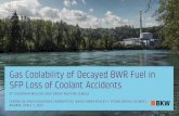 Gas Coolability of Decayed BWR Fuel in SFP Loss of … · Gas Coolability of Decayed BWR Fuel in SFP Loss of Coolant Accidents ... MELCOR analysis of success criteria for PSA level