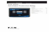 Technical Data TD02602015E EGR-4000 Generator Protection Relay · Generator Protection Relay. 2 Technical Data TD02602015E Effective May 2011 ... puter access and user-friendly windows