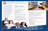 MASTER OF SCIENCE IN ADULT EDUCATION Education... · international academic conferences, ... (AAACE) • Adult Education Research Conference (AERC) • Adult Higher Education Alliance