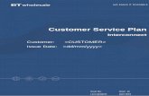 Customer Service Plan - BT Wholesale · Interconnect Billing Manual ... companies for the provision of Interconnect. Customer Service Plan (CSP) Lists all the contact details of both