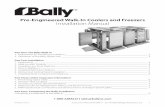 Pre-Engineered Walk-In Coolers and Freezers Installation ... · Pre-Engineered Walk-In Coolers and Freezers Installation Manual UPDATED: 4/2017 Instruction Manual IM-268-11 2017©