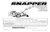 Safety Instructions & Operator's Manual for · Know how to STOP the tiller and disengage the ... requirements on SNAPPER Intermediate Rear Tine Tiller. ... 2.2.1 CHECK ENGINE OIL