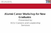 Alumni Career Workshop for New Graduates · Alumni Career Workshop for New Graduates . Presented by: ECU Careers and Leadership ... and I am especially proud of the fact that I presented
