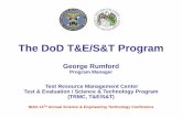 The DoD T&E/S&T Program - ndiastorage.blob.core ... · (661) 277-1611 tom.young@edwards.af.mil . NDIA 14th Annual Science & Engineering Technology Conference, 24-26 April 2013 ...