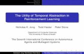 The Utility of Temporal Abstraction in …pstone/Courses/394Rspring13/resources/...Motivation Experimental Results Summary The Utility of Temporal Abstraction in Reinforcement Learning