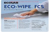 FF CC SS - Washington State Universitycru66.cahe.wsu.edu/~picol/pdf/WA/45583.pdf · 2014-01-12 · ECO-WIPE ™™ FCS No Rinse Hard, Non-Porous Surface Sanitizing Wipes FFoodood