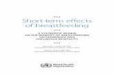 Short-term effects of breastfeedingapps.who.int/iris/bitstream/10665/95585/1/9789241506120_eng.pdf · Short-term effects of breastfeeding ... rule out the possibility that the beneficial