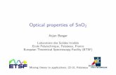 Optical properties of SnO2 - polytechniqueetsf.polytechnique.fr/sites/default/files/users/francesco/sno2.pdf · European Theoretical Spectroscopy Facility (ETSF) Outline I SnO 2 facts