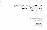 Conference Publication 1001 Lunar Helium-3 Fusion … · NASA Conference Publication 1001 8 Lunar Helium-3 ana Fusion Power Proceedings of a workshop sponsored by the NASA Ofice of
