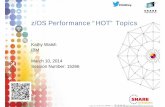 z/OS Performance “HOT” Topics - SHARE · z/OS Performance “HOT” Topics Kathy Walsh IBM March 10, 2014 Session Number: 15266