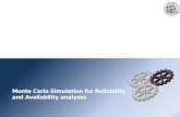 Monte Carlo Simulation for Reliability and Availability … · 2 Monte Carlo Simulation: Why? • Computation of system reliability and availability for industrial systems characterized