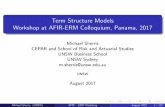 Term Structure Models Workshop at AFIR-ERM … · Term Structure Models Workshop at AFIR-ERM Colloquium, ... author of text "Money and Capital Markets: Pricing, ... and market pricing