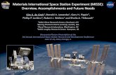 Materials International Space Station Experiment … Groh MISSE... · Materials International Space Station Experiment (MISSE): Overview, Accomplishments and Future Needs ... –Air