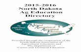 2015 2016 North Dakota Ag Education Directory 15-16.pdf · 2015-2016 North Dakota Ag Education Directory Provided through the cooperation of the North Dakota Association of Agricultural