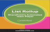 SharePoint’s Automated Team Player - Bamboo …bamboosolutions.com/wp-content/uploads/2016/08/ListRollup-Ebook.pdf · We’re a tight knit group here at Bamboo, but I can’t say