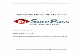 Microsoft MCSA 70-415 Exam - dumps4shared.comdumps4shared.com/wp-content/uploads/2014/07/Latest-Microsoft... · Ensurepass.com Easy Test! Easy Pass! Download the complete collection