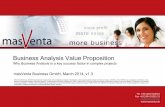 Business Analysis Value Proposition - masVenta€¦ · Business Analysis Value Proposition ... BABOK Guide v2* ... PMBOK v5 has been released mid 2013, BABOK v3 is due 2014, ...