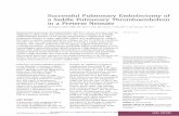 Successful Pulmonary Embolectomy of a Saddle …pediatrics.aappublications.org/content/pediatrics/135/5/e1317.full.pdf · Successful Pulmonary Embolectomy of a Saddle Pulmonary Thromboembolism