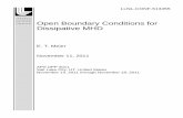 Open Boundary Conditions for Dissipative MHD/67531/metadc830079/m2/1/high... · Open Boundary Conditions for Dissipative MHD E. T. Meier November 11, 2011 ... Methods of Mathematical