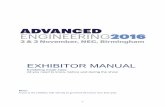 EXHIBITOR MANUAL - easyfairs.com · This is your preparation manual for Advanced Engineering UK 2016. ... Lightweight polyboard or card panels can be fixed with double-sided Velcro,