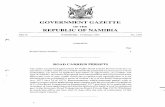 GOVERNMENT GAZETTE REPUBLIC OF NAMIBIA - … fileN$2.16 GOVERNMENT GAZETTE OF THE REPUBLIC OF NAMIBIA WINDHOEK-5 February 1997 No. 1493 CONTENTS Page Road Carrier Pernrits ...