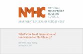What’s the Next Generation of Innovation for Multifamily? 930… · WHAT’S THE NEXT GENERATION OF INNOVATION FOR MULTIFAMILY? ... 2013. 2010. NEBF establishes ... Certified block