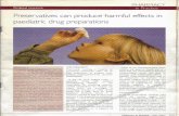 Preservatives can produce harmful effects in paediatric ... · Preservatives can produce harmful effects in paediatric drug preparations I. ... drugs, whether produced extempor-