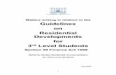 Guidelines on Residential Developments for 3 Level … · 1 Matters arising in relation to the Guidelines on Residential Developments for 3rd Level Students Section 50 Finance Act