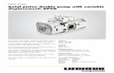 Axial piston double pump with variable displacement… · The Liebherr axial piston double pump DPVD series is developed for the open circuit in swash plate design. These variable