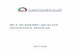 HCT ACADEMIC QUALITY ASSURANCE MANUAL · HCT Academic Quality Assurance Manual 2017-2018 1.1 Chapter 1: Higher Colleges of Technology – Vision, Mission and Strategic Plan Contents