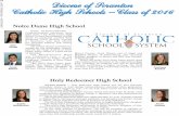 Diocese of Scranton Catholic High Schools --Class …dioceseofscrantonarchive.org/clight/CatholicLightSchoolPages6-30... · Diocese of Scranton Catholic High Schools --Class of 2016