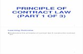 PRINCIPLE OF CONTRACT LAW (PART 1 OF 3) · PRINCIPLE OF CONTRACT LAW (PART 2 OF 3) 23 ... (supervening legality) ... court decision makes the object of an offer illegal. 27