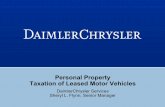 Personal Property Taxation of Leased Motor Vehicles · Personal Property Taxation of Leased Motor Vehicles ... determine tax assessments based on motor vehicle ... maintenance, repair