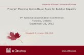 Program Planning Committees: Tools for Building …€¦ · – Tools for patient management ... The event planner, ... Toronto. • Ajzen I. The theory of planned behavior.
