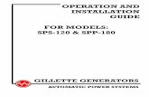 OPERATION AND INSTALLATION GUIDE FOR MODELS… · OPERATION AND INSTALLATION GUIDE FOR MODELS: ... Know your Gillette Generator Set ... In case of electric shock, ...