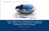 at BROOKINGS · DANIEL W. DREZNER May 2016 Project on International Order and Strategy at BROOKINGS Five Known Unknowns about the Next Generation Global Political Economy
