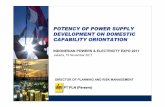 POTENCY OF POWER SUPPLY DEVELOPMENT ON … · director of planning and risk management . realization and projection of power(2011-2020) -50,000 100,000 150,000 ... no contractor pltu