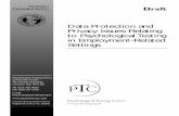 Data Protection and Privacy Issues Relating to ... · to Psychological Testing in Employment-Related ... Retention of personal data records ... In relation to psychological testing,the