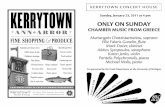 KERRYTOWN - University of Michiganmdover/website/OnlyonSunday.pdf · 11 Oblivion Project ... 9 Ellen Rowe Trio: lecture/concert series 11 Ibrahim Aminou ... A. Spencer Barefield,