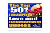 The Top 501 Inspiring Love and Relationship Quotes – … · The Top 501 Inspiring Love and Relationship Quotes -by David Riklan Introduction Words can inspire and produce hope,