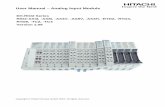 User Manual – Analog Input Module - Hitachi · User Manual – Analog Input Module 1 1. Important Notes Solid state equipment has operational characteristics differing from those