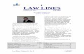 LAW LINES - llagny.org · for “Palsgraf Month,” we exhibited titles on Palsgraf v. Long Island Railroad and torts. We celebrated “Military Month” with journals and