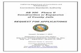 AB 900 Phase II Construction or Expansion of County …€¦ · 07/10/2011 · of County Jails REQUEST FOR APPLICATIONS ... AB 900 PHASE II CONSTRUCTION OR EXPANSION OF COUNTY JAILS
