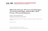 Workshop Proceedings: Technology Needs for Fire …strategicfire.org/wp-content/uploads/2017/11/V2020... · 2017-11-06 · Workshop Proceedings: Technology Needs for Fire Prevention.