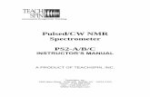 Pulsed/CW NMR Spectrometer PS2-A/B/C Manual 1.41.pdf · PULSED/CW NMR SPECTROMETER ... from the outset for student instruction. ... spectrometer and incorrectly setting any and all